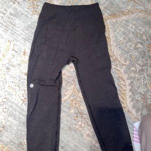 LULULEMON black leggings specked with white
